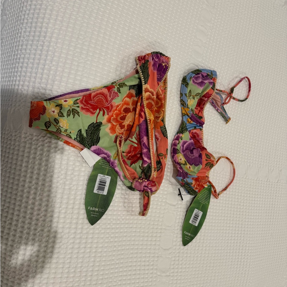 FARM Rio Red and Pink Bikini Swimwear